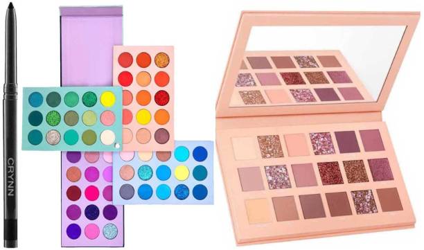 Crynn Perfect Beauty Glazed 60 Colors Matte & Shimmer High huda Pigmented Color Board Eyeshadow & Nude Blushed Glam Eyeshadow Palette
