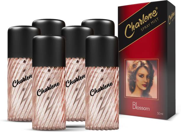 Charlene Unisex Blossom Spray Mist Perfume (50ml, Pack of 6) Body Mist  -  For Men & Women