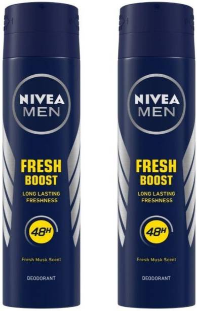 NIVEA Fresh Boost Body Spray  -  For Men