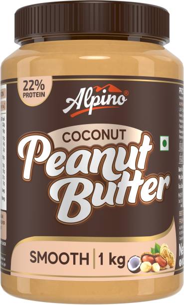 ALPINO Coconut Peanut Butter Smooth 1 KG | High Protein Peanut Butter Creamy | Vegan 1 kg