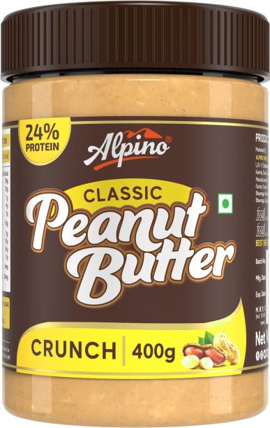 ALPINO Classic Crunch | High Protein Peanut Butter Crunchy | Vegan 400 g