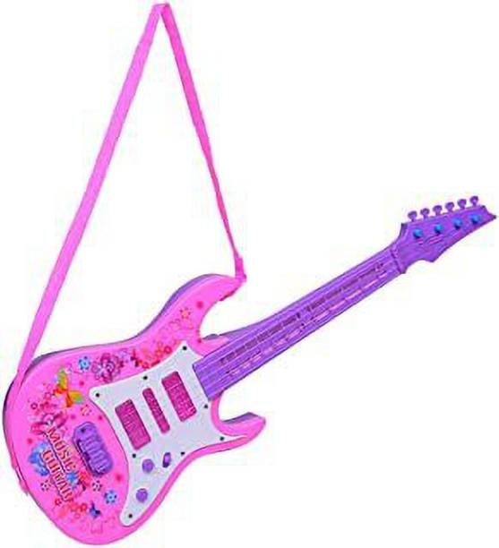 Galox Pink Guitar For Kids Guitar With Music And Light Gift For Kids
