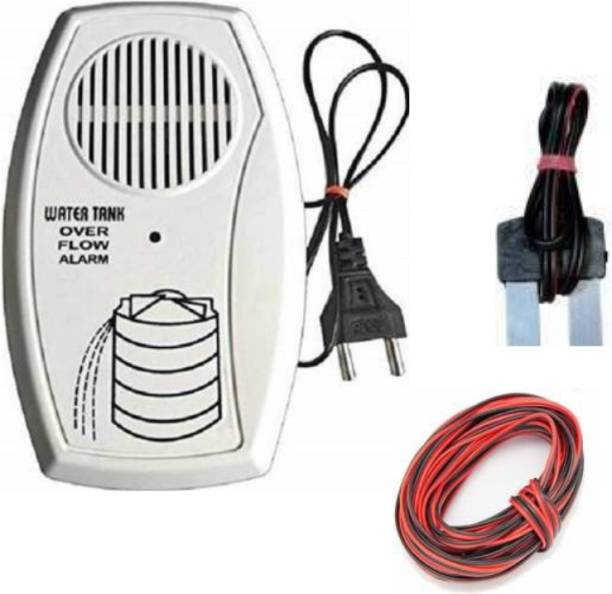 KL-TECH Water Tank Overflow Alarm with High Quality Voice Sound Overflow & 15mtr Connecting Wire with Sensor (Made in India)-(Pack of 1) Wired Sensor Security System