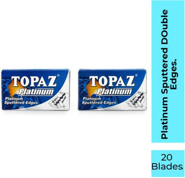 TOPAZ Platinum Coated Double Edges Shaving Razor Blades