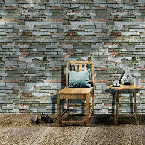 Flipkart SmartBuy Wall Stickers Wallpaper Modern Bricks Living Room Decoration DIY Self Adhesive Medium Wallpaper