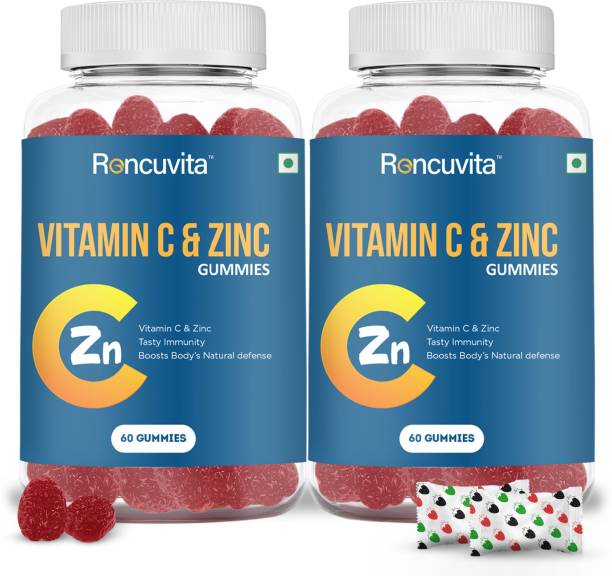 RONCUVITA Vitamin C with Zinc Gummies For Boost Immunity - 60 Gummies (Pack of 2)