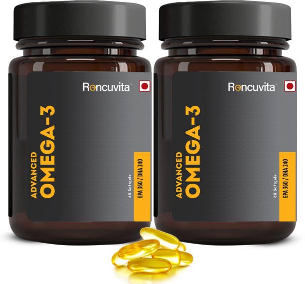 RONCUVITA Omega-3 Fish Oil Advance Strength 1100mg EPA 360mg/ DHA 240mg (Pack of 2)