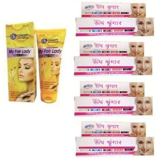 Concept MY Fair Lady Facewash 75g with Mera Roop Shringar Cream (Pack of 4*20g)
