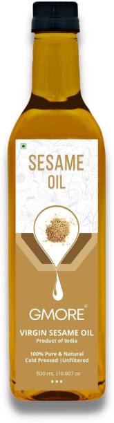 Gmore Cold - Pressed - Virgin - Sesame - Gingelly - Til Oil - 100% Pure & Natural Sesame Oil PET Bottle