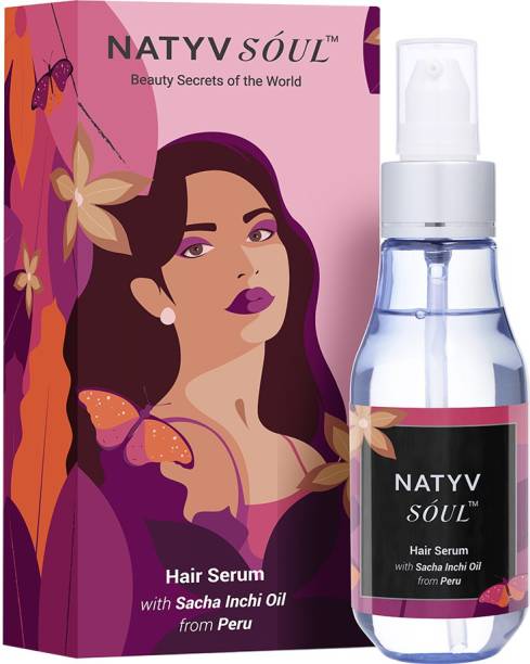 Natyv Soul Hair Serum with Peruvian Sacha Inchi Oil | 24 Hours Frizz Control | Long Lasting Conditioning | 100 ml