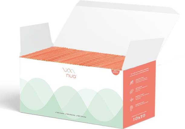 Nua Ultra Thin Sanitary Pads Bulk Packs 50 XL Pads|| Zero Toxins || Free Disposal Cover (Pack of 50 Pads) Sanitary Pad