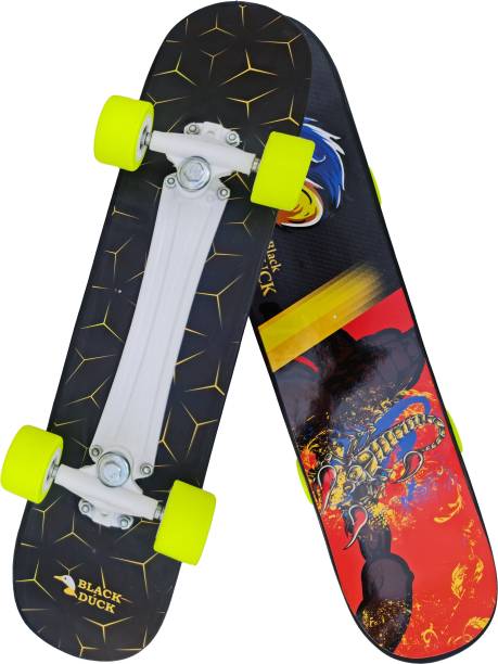 Jaspo Black Duck Fibre (26" X 6.5") Fully Assembled Skateboard (Suitable for All Age Group) - ANGREY GOOSE 26.5 inch x 6.5 inch Skateboard