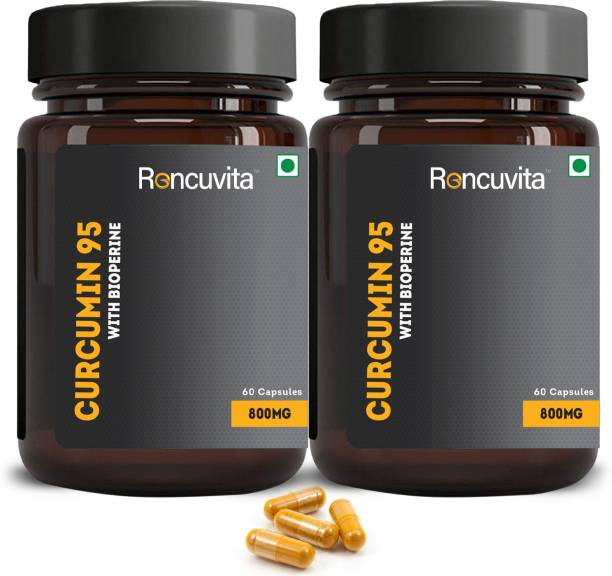RONCUVITA Curcumin 95 with Bioperine, Curcuminoids Immunity Booster & Anti Oxidant Pack of 2