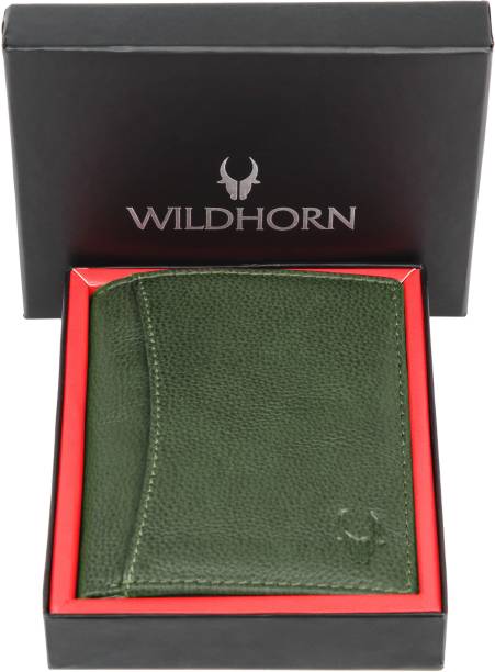 WILDHORN Men Casual Green Genuine Leather Wallet