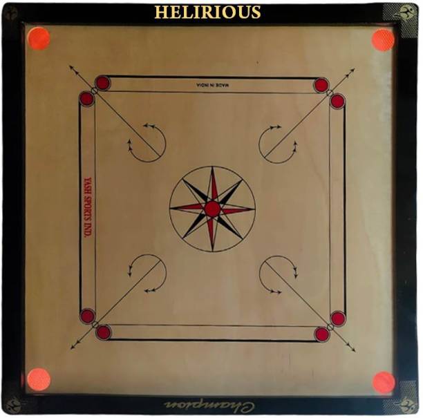 HELIRIOUS Wooden Carrom board 32 inch With coin and striker 80 cm Carrom Board