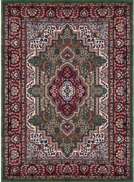 Amma Carpets Green Wool Carpet