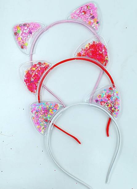 AL MARJAN Rabbit Ears Multicolour Plastic Bunny Hair Band for Baby Girl's Hairband Hair Band