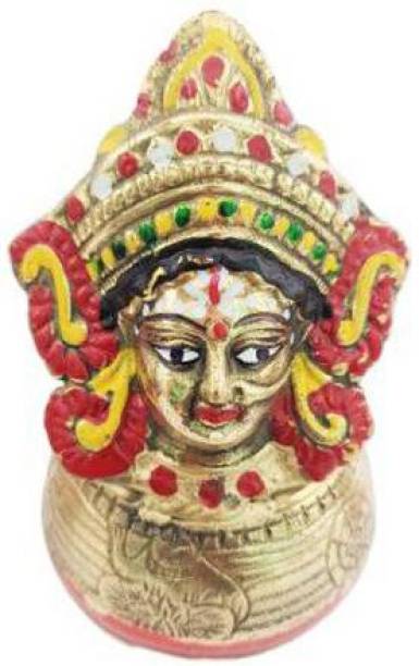 Craft World Goddess Lakshmi Devi Lota Mana For Mana Basa Varalakshmi Pooja.(H-7.5 Inch) Brass Kalash