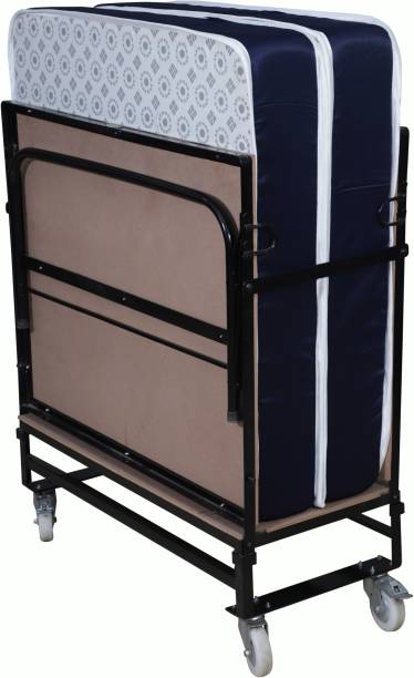Loom & Needles Rollaway Bed with Mattress Metal Single Bed