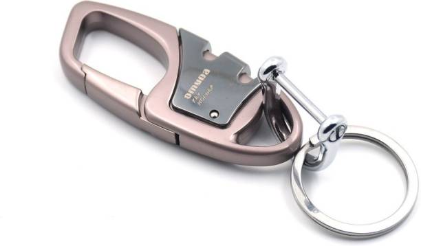 Omuda Antique Hook Locking Metal Key chain for Bike,Car & Gifts key ring color-Brown Locking Carabiner