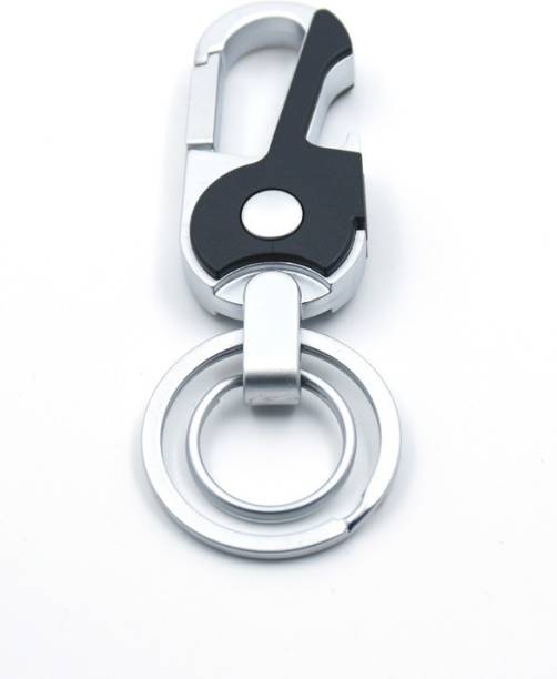 Omuda Antique Hook Locking Metal Key chain for Bike Car & Gift (Silver) Locking Carabiner