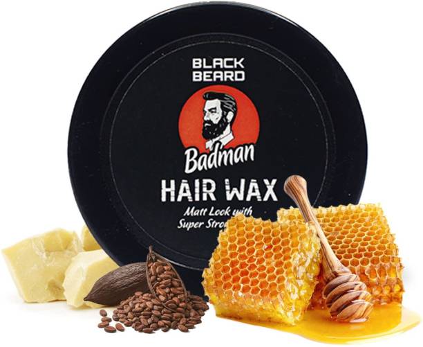 BLACK BEARD Hair Wax Strong & shiny wet Matt look Super Strong Hold without Harmful Chemicals or Fixatives Hair Wax
