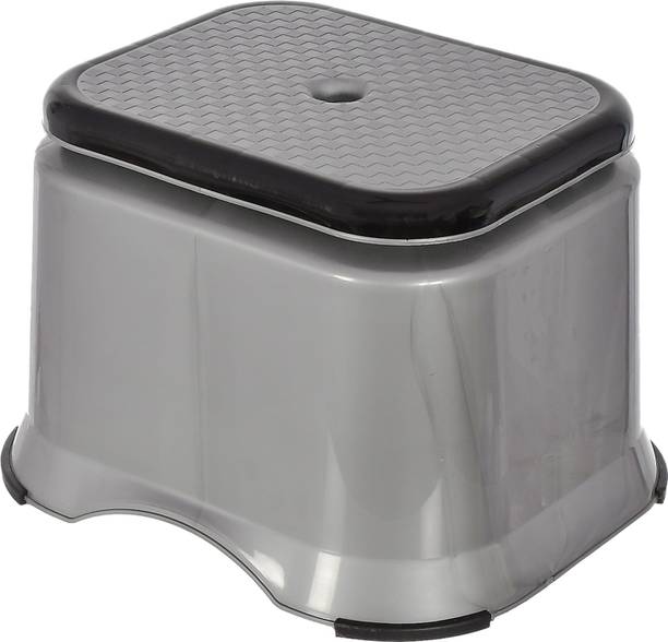 Heart Home Ultra 10 Anti-Slip Plastic Stool (Grey)-46HH0146 Stool