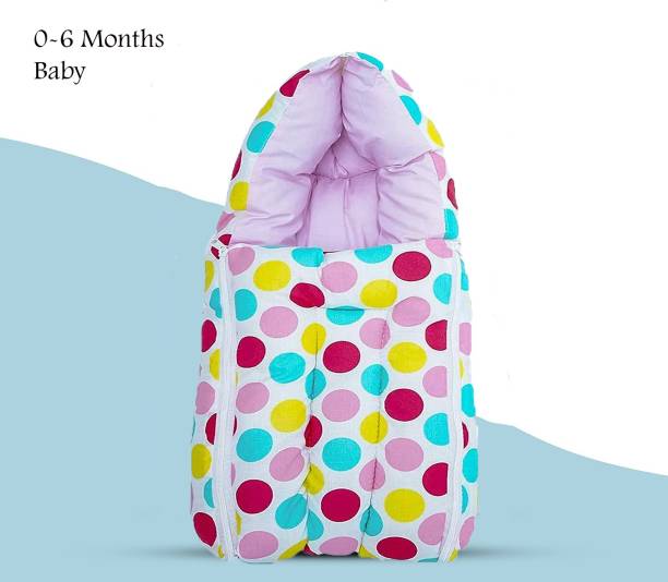 MINIKIDZ Jango zipper 3 in 1 Baby's Cotton Bed Cum Carry Bed Printed Baby Sleeping Bag-Baby Bed-Infant Portable Bassinet-Nest for Co-Sleeping Unisex Baby Bedding for New Born 0-12 Months Old Convertible Crib (Fabric, Pink) Convertible Crib