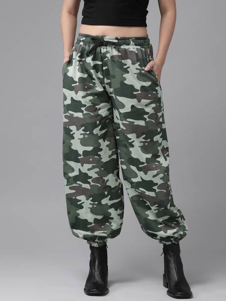 THE DRY STATE Printed Women Green Track Pants