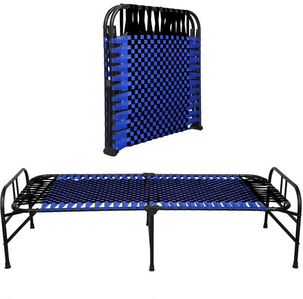 CREMPIRE Latest Magic Bed, Folding beds for Sleeping, Guest Bed, Portable Folding Bed, niwar Bed, Sleep Bed, cot Foldable Bed, Latest Bed, charpai Rope Bed, Small Bed for one Person Metal Single Bed