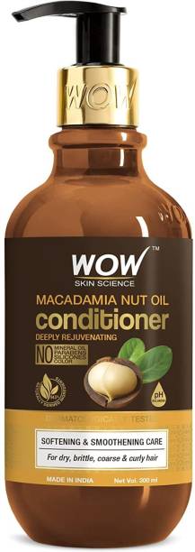 WOW SKIN SCIENCE Macadamia Nut Oil Conditioner - Deeply Rejuvenating - Softening & Smoothening Care - No Mineral Oil, Parabens, Silicones & Color - 300ml