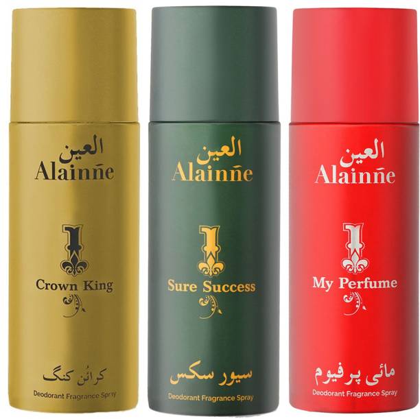 ALAINNE Sure Success & Crown King & My Perfume Deodorant Spray  -  For Men & Women