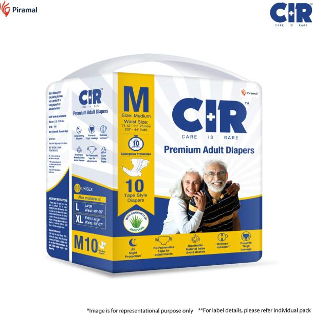 CIR Premium Adult Diapers, Medium, Pack of 1 (10 units) Adult Diapers - M