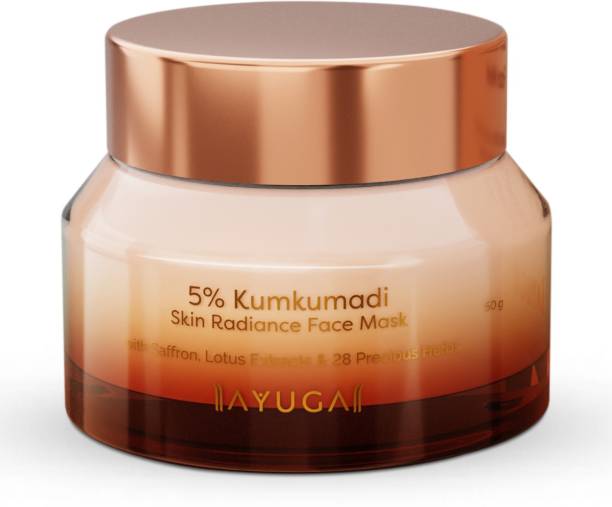 Ayuga 5% Kumkumadi Skin Radiance Face Pack with Saffron & Lotus Extracts for Radiant & Glowing Skin - 50g