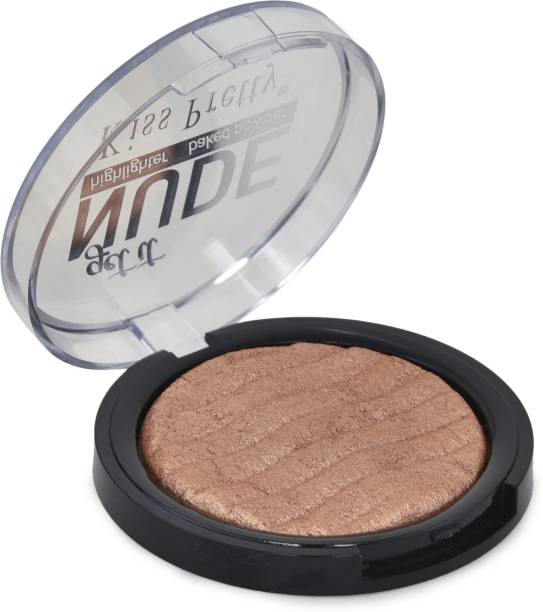 KISS PRETTY Nude Baked Power Eyeshadow Highlighter | Pink Gold | 18g | Highlighter