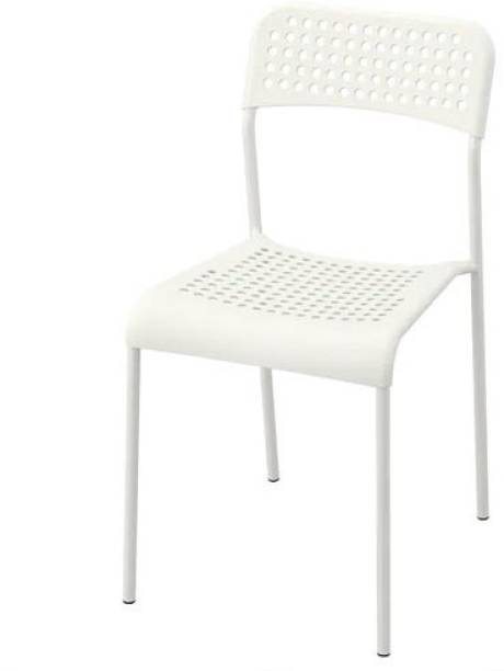 IKEA ADDE CHAIR Polypropylene Plastic/Steel, Epoxy/Polyester Powder Coating Chair Indoor/Outdoor Stackable Dining/Living Room/Office Chair WHITE 1PC Plastic Dining Chair