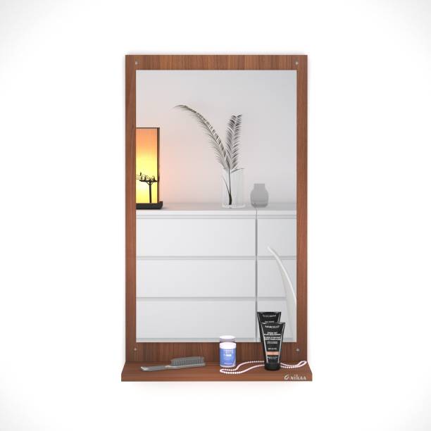 aNikAA Maria Dressing Wall Mirrors/Wall Hanging Dressing Mirrors with Shelf/Decorative Wall Mirror/Dressing Table for Bedroom Living Room - Matte Finish Engineered Wood Dressing Table