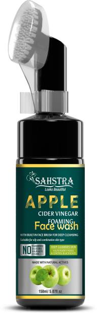 SAHSTRA SKIN SCIENCE Apple Cider Vinegar Foaming - with Organic Certified Apple Cider Vinegar (150 ML) Face Wash
