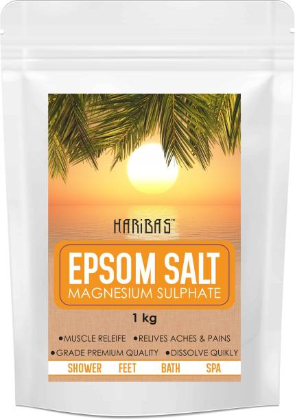 HARIBAS EPSOM BATH SALT | FOR ACNE, BODY PAIN AND MUSCLE PAIN 1kg (1000 g)