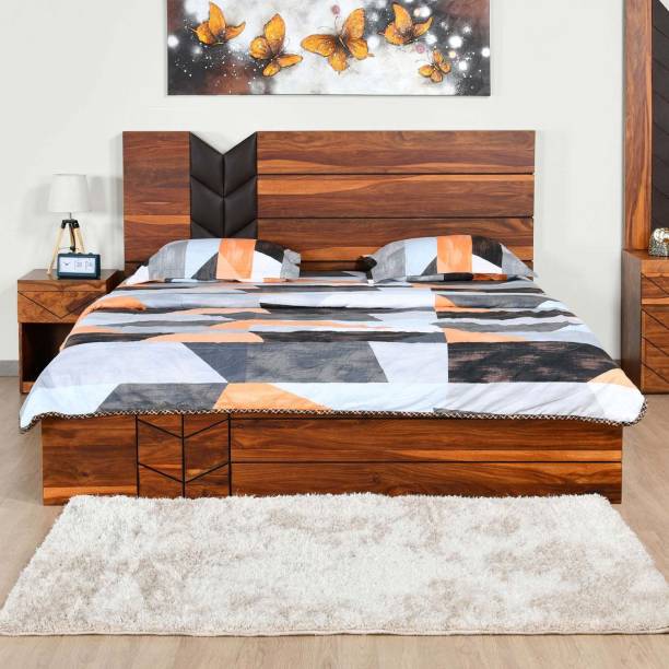 @Home by nilkamal Ankara Engineered Wood Queen Hydraulic Bed