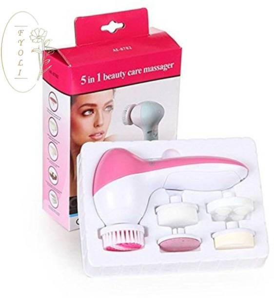 Fyoli massager 5 in 1 Face Facial Exfoliator Electric Massage Machine Care & Cleansing Cleanser Massager Kit For Smoothing Body Beauty Skin Massager