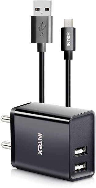Intex BOLT 2.4A 2.4 A Multiport Mobile Charger with Detachable Cable