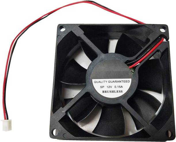 samest 12 volt Cabinet Fan 3-Inch Square (80*80*25 MM) 12 V DC Cooling fan BLACK Color Cooler