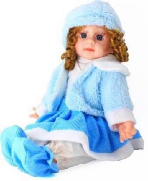 MOCK LEE Cute Baby Poem Doll Singing for Kids (Blue) (Multicolor)