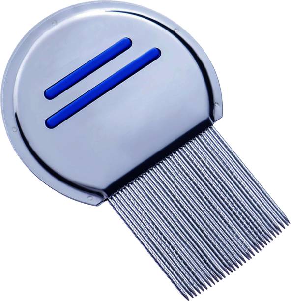MAKHAI Stainless Steel Comb for Head Lice, Nit & Egg Removal with Long Fine Metal Teeth Brush-School kids & Women