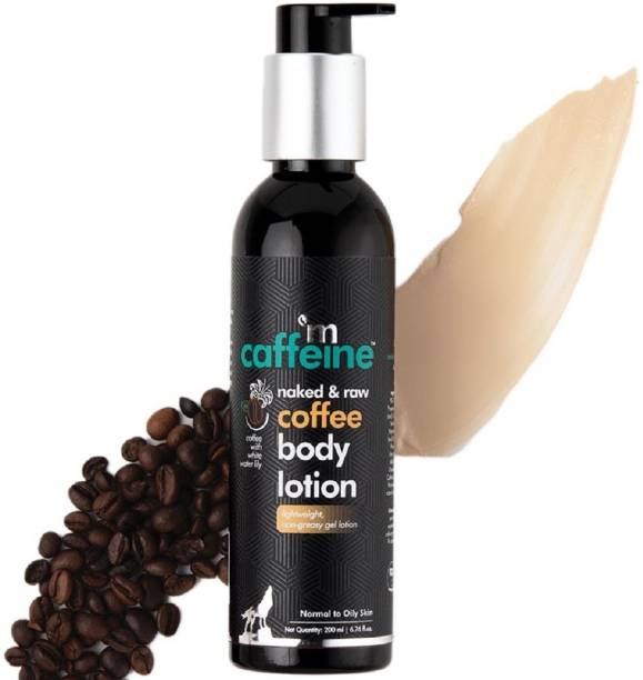 MCaffeine Naked & Raw Coffee Body Lotion | Moisturization | White Water Lily, Shea Butter | Normal to Oily Skin | Paraben & Mineral Oil Free