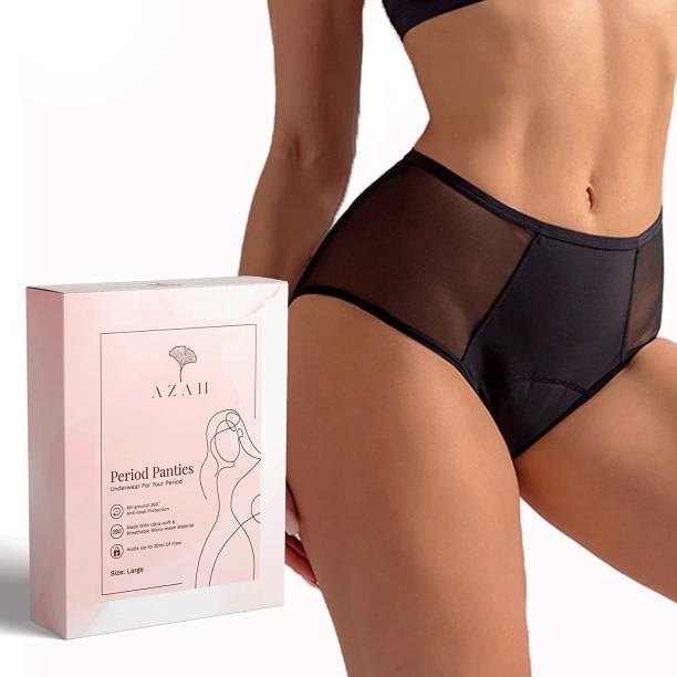 AZAH Period Panties for Women Large | Leak Proof Protection for Periods | Breathable Panties for All Day & Night Comfort | Reusable and odor-free period panties Sanitary Pad
