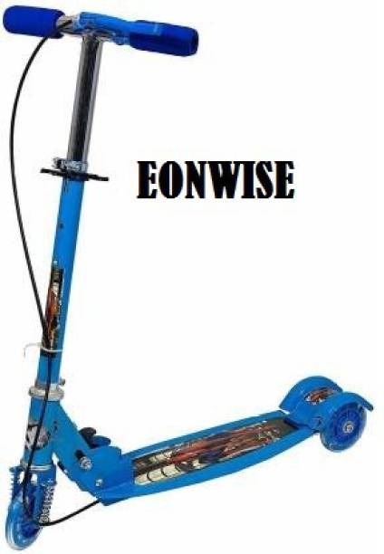 EONWISE 3-Wheel Skating Cycle Height Adjustable Folding Kick Scooty Scooter Toy for Kids Kids Scooter