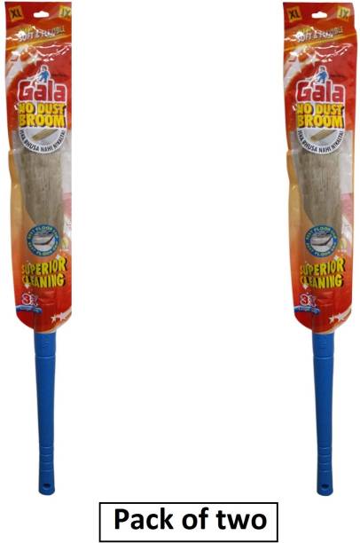 GALA No Dust Broom 3X large size (Pack of 2 ) Plastic Dry Broom