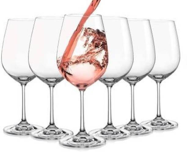 Flipkart SmartBuy (Pack of 6) big wine glass set-6 Glass (350 ml, Glass) Glass Set Wine Glass